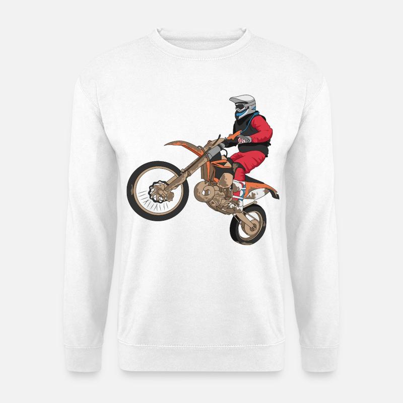 Dirt Biker - Unisex Sweatshirt - white