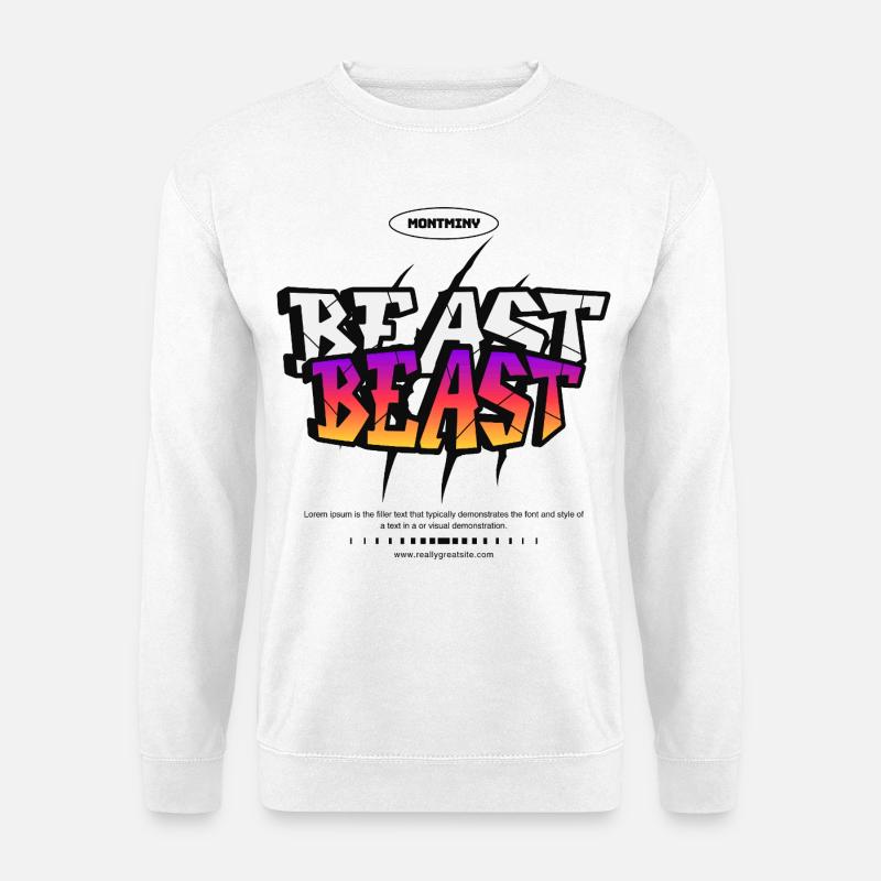 Beast Font Neon Gradient - Unisex Sweatshirt - white