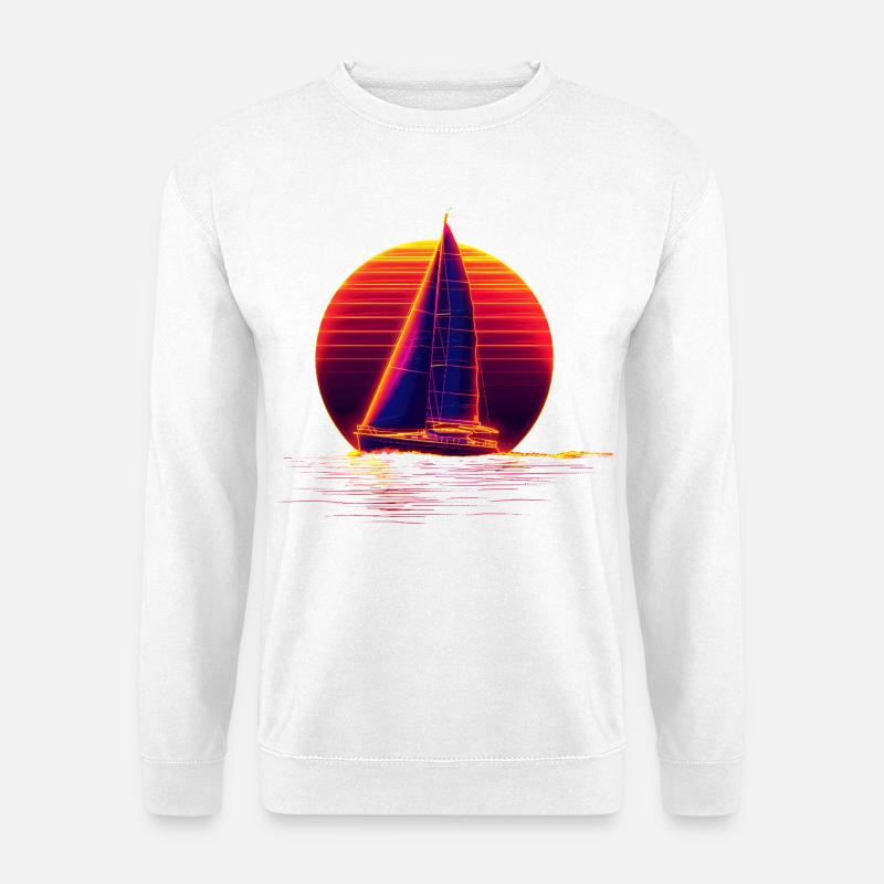 Retro Sailing - Unisex Sweatshirt - white