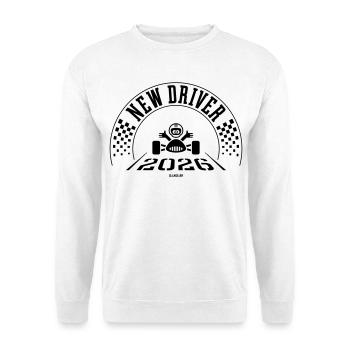 New Driver 2026 (Driving Licence / Black) - Unisex Sweatshirt - white - Front
