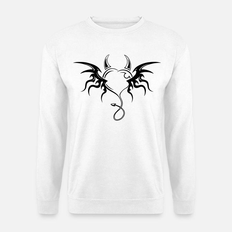 Teufelsherz - Unisex Pullover - Weiß