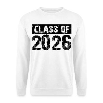 Class of 2026 Schule Studium Klasse Abschluss Abi - Unisex Pullover - Weiß - Vorne