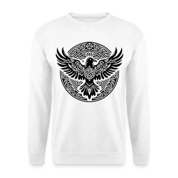 Corbeau triskel - Silence noir - Sweat-shirt Unisexe - blanc - Devant