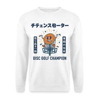 Disc-Golf-Champion lustiges Disc-Golfer-Design - Unisex Pullover - Weiß - Vorne