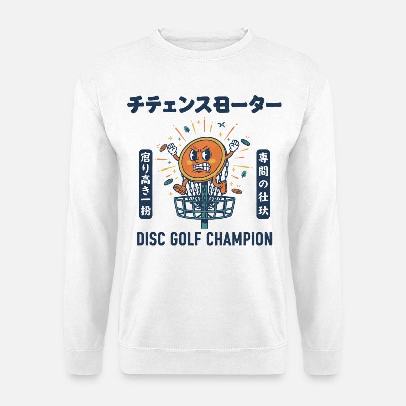 Disc-Golf-Champion lustiges Disc-Golfer-Design - Unisex Pullover - Weiß