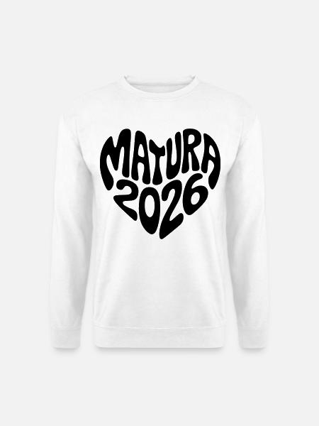 Matura 2026 Herz Form - Unisex Pullover - Weiß