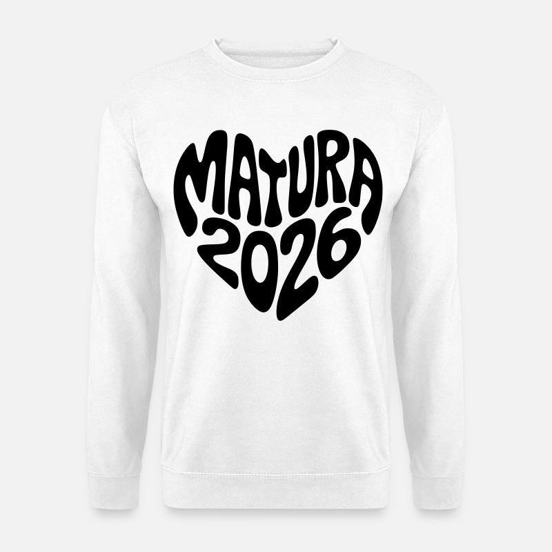 Matura 2026 Herz Form - Unisex Pullover - Weiß