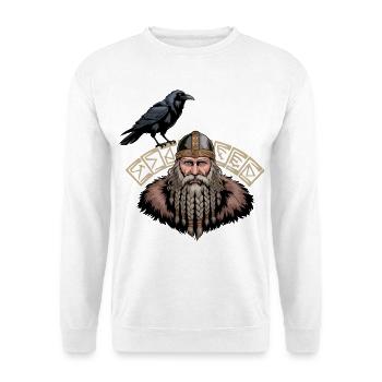 Légende viking viking marin Odin Raven Fighter - Sweat-shirt Unisexe - blanc - Devant