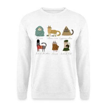 Races de chats - Sweat-shirt Unisexe - blanc - Devant