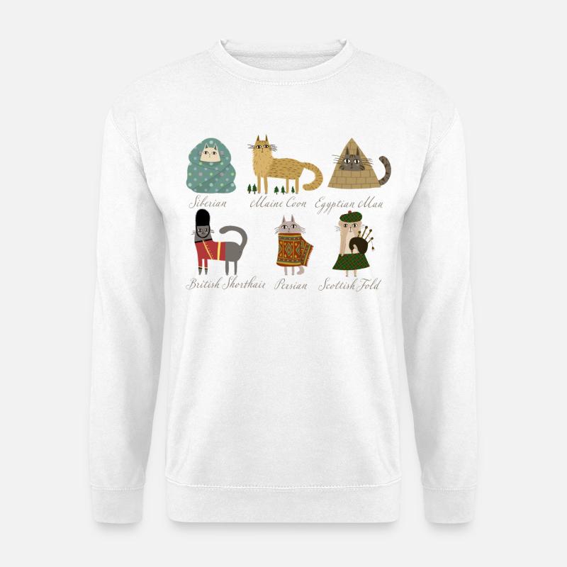 Cat breeds - Unisex Sweatshirt - white