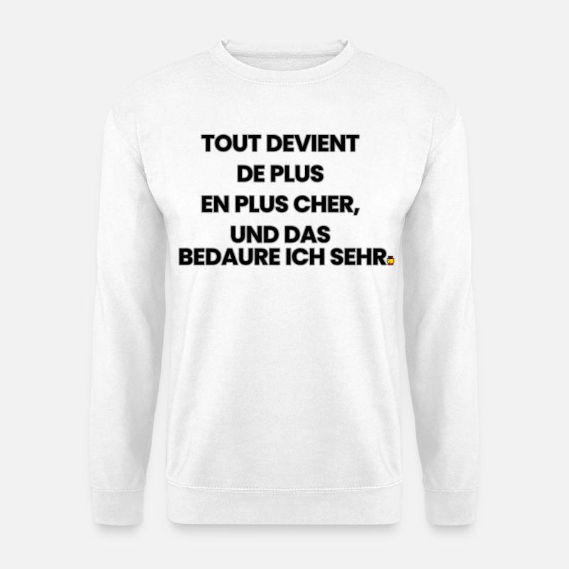 Französisch-Deutsch-Reim 1 (Ver. B) - Unisex Pullover - Weiß