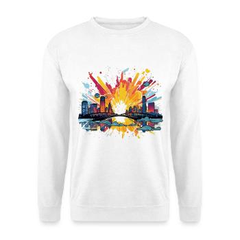 Feux d’artifice urbains Skyline Spritz - Sweat-shirt Unisexe - blanc - Devant