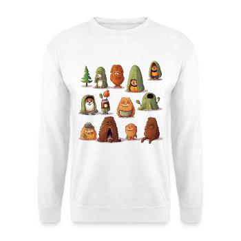 WaldYeti Cuddle Worlds - Unisex Sweatshirt - white - Front