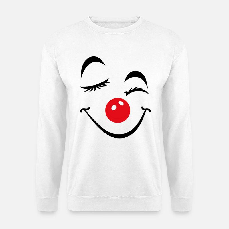 Cheerful Clown Face Carnival Carnival Carnival - Unisex Sweatshirt - white
