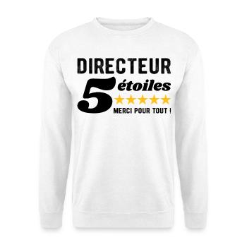Cadeau Directeur 5 Étoiles - Merci pour tout ! - Sweat-shirt Unisexe - blanc - Devant