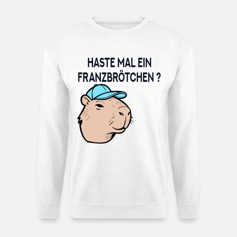 Franzbrötchen Hamburg Capybara - Unisex Pullover - Weiß