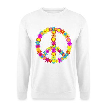 Symbole hippie coloré du Flower Power - Sweat-shirt Unisexe - blanc - Devant