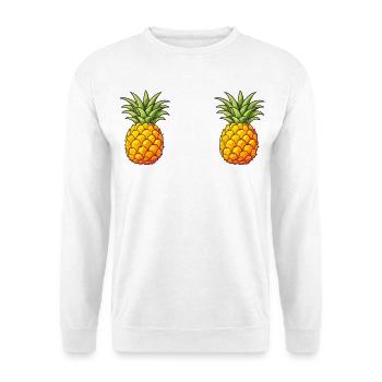Zwei Ananas - Unisex Pullover - Weiß - Vorne