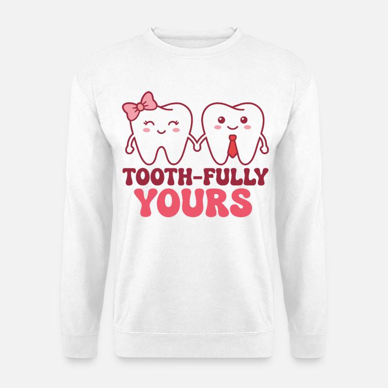 Paar zahnmedizinische Assistentin Zahnarzt - Unisex Pullover - Weiß