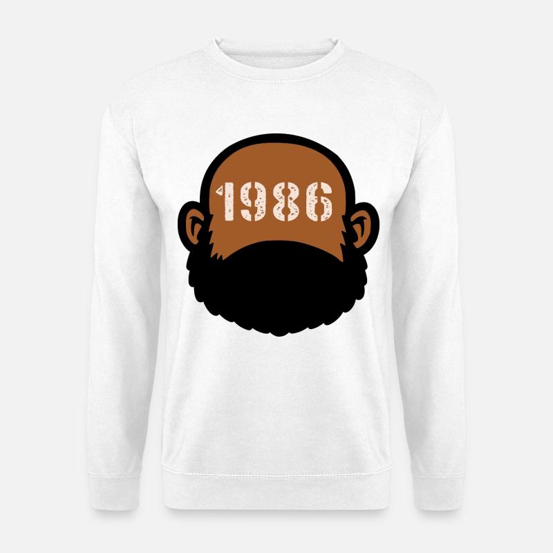 1986 Birthday POC MAN DAD - Unisex Pullover - Weiß