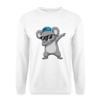 Dessin animé de lunettes de soleil koala à appliquer - Sweat-shirt Unisexe - blanc - Devant