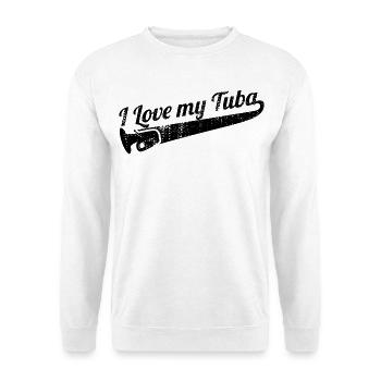 Tuba Spieler Liebe - Unisex Pullover - Weiß - Vorne