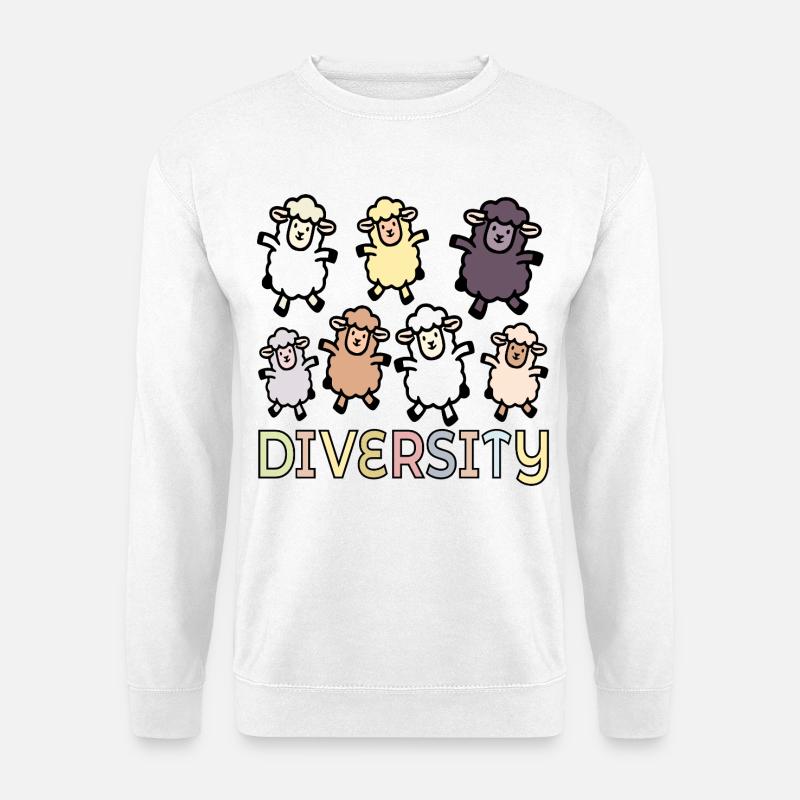 Vielfalt Schaf-Inklusion - Unisex Pullover - Weiß