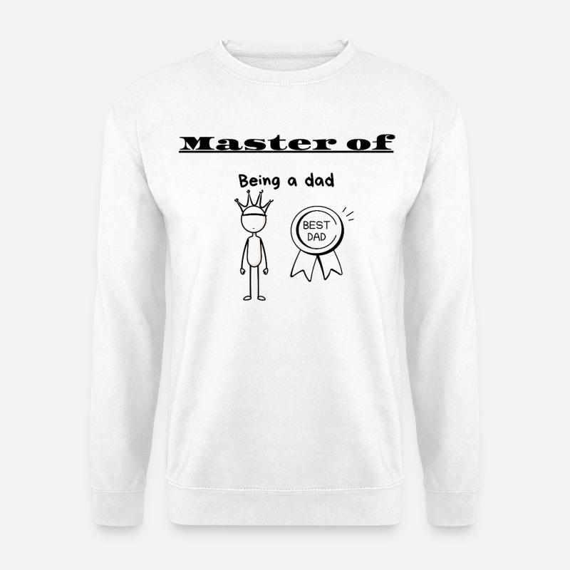 Meister des Vaterseins - Unisex Pullover - Weiß
