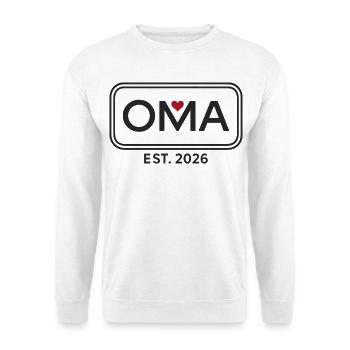 OMA EST. 2026 Proud Grandmother Announcement - Unisex Sweatshirt - white - Front