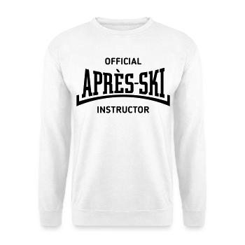  Official Après-Ski Instructor (Konkav / Black) - Unisex Pullover - Weiß - Vorne