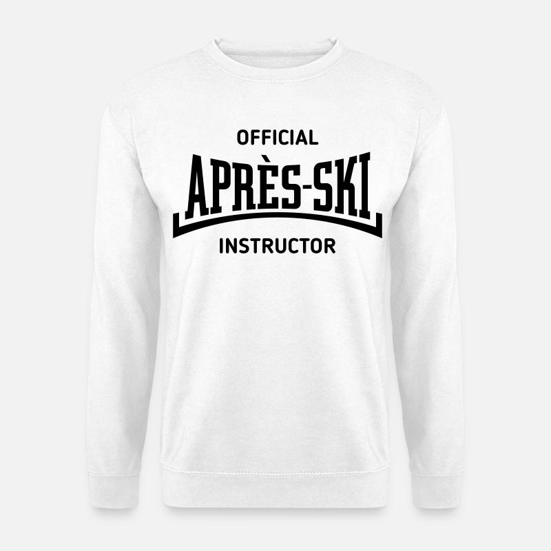 Official Après-Ski Instructor (Konkav / Black) - Unisex Pullover - Weiß