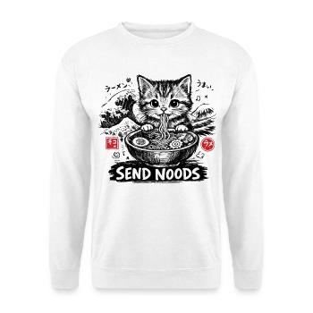 Ramen Cat Kanagawa - Unisex Sweatshirt - white - Front