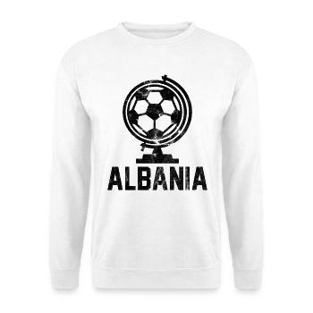 Albania Fussball - Unisex Pullover - Weiß - Vorne