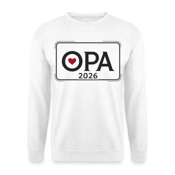 OPA 2026 Stolzer Großvater Ankündigung - Unisex Pullover - Weiß - Vorne