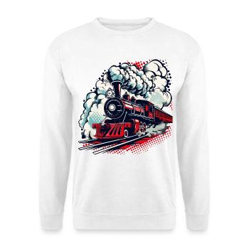 Locomotive à vapeur - Sweat-shirt Unisexe - blanc - Devant