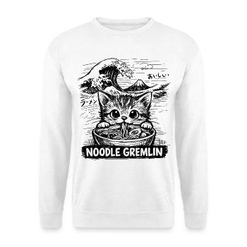 Kawaii Katze Ramen Nudeln Anime Katze - Unisex Pullover - Weiß - Vorne