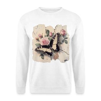 Papillon - Sweat-shirt Unisexe - blanc - Devant