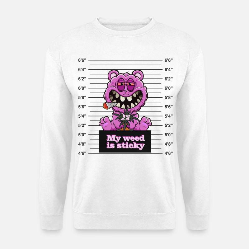 My weed is sticky - Unisex Pullover - Weiß