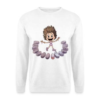 Danseuse Macaron - Sweat-shirt Unisexe - blanc - Devant