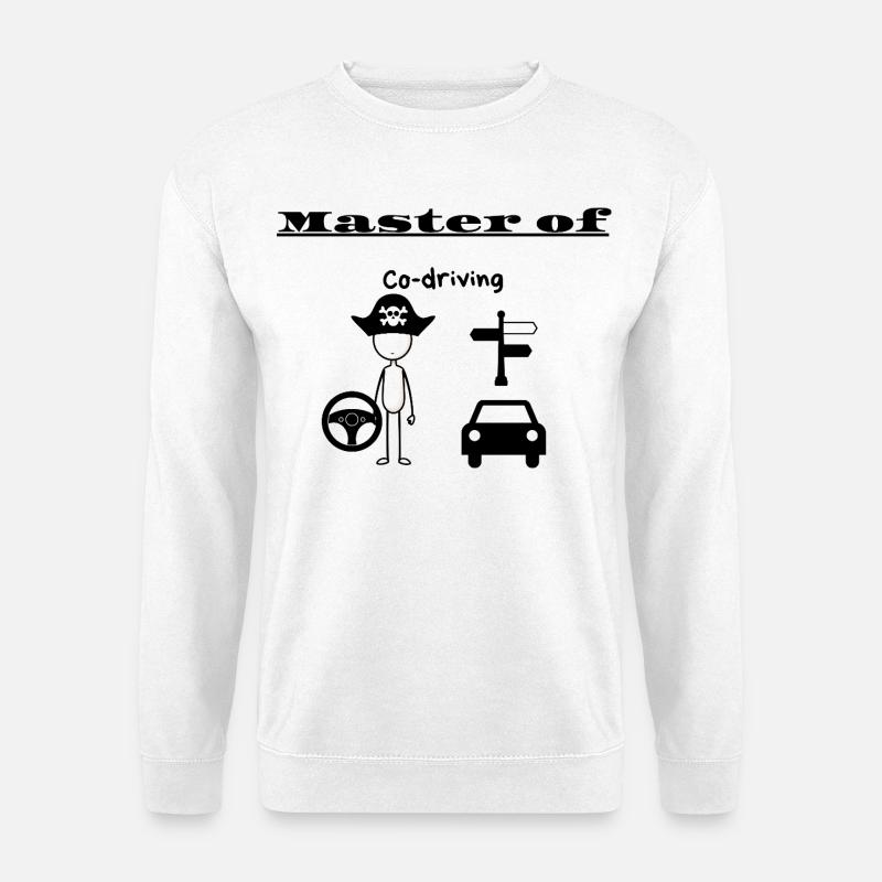 Meister des Beifahrers - Unisex Pullover - Weiß