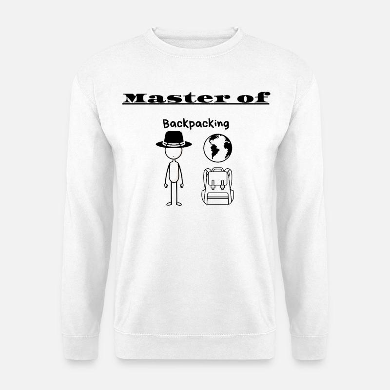 Meister des Rucksackreisens - Unisex Pullover - Weiß