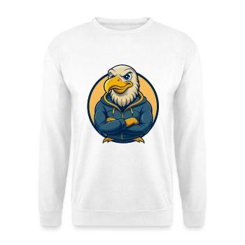Albatross Kawaii Mascot Cartoon Clipart Logo Badge - Unisex Sweatshirt - white - Front