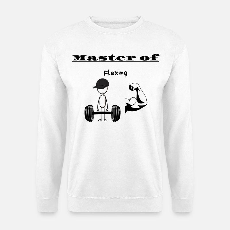 Meister des Flexens - Unisex Pullover - Weiß
