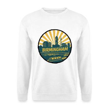 Insigne vintage du canal de la skyline de la ville de Birmingham - Sweat-shirt Unisexe - blanc - Devant