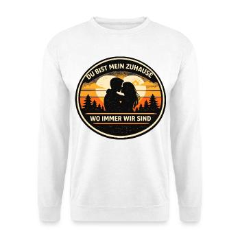 Insigne de romance de Tu Es Mon Foyer - Sweat-shirt Unisexe - blanc - Devant