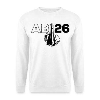 ABI 2026 Mittelfinger Abitur - Geschenk - Unisex Pullover - Weiß - Vorne