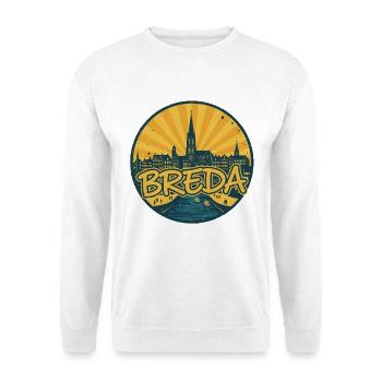 Breda City Skyline Retro Vintage Badge - Unisex Sweatshirt - white - Front