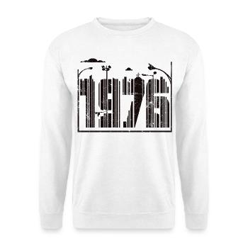 1976 Vintage - Unisex Pullover - Weiß - Vorne