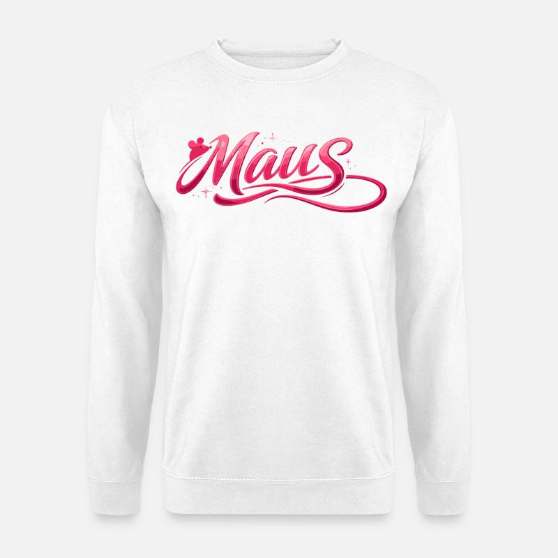 Süße Karnevalsmaus Kinder Kostüm Fasching Geschenk - Unisex Pullover - Weiß