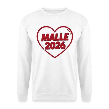 MALLE 2026 Party holiday in the heart - Unisex Sweatshirt - white - Front